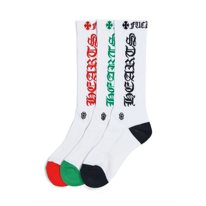 Chrome Hearts White Logo Socks