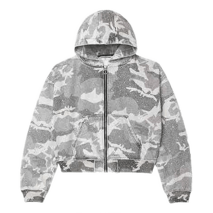 Vale Crystal Camo Work Jacket Grey