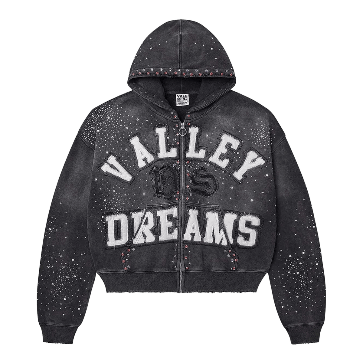 Vale Forever Classico Zip Up Hoodie Black