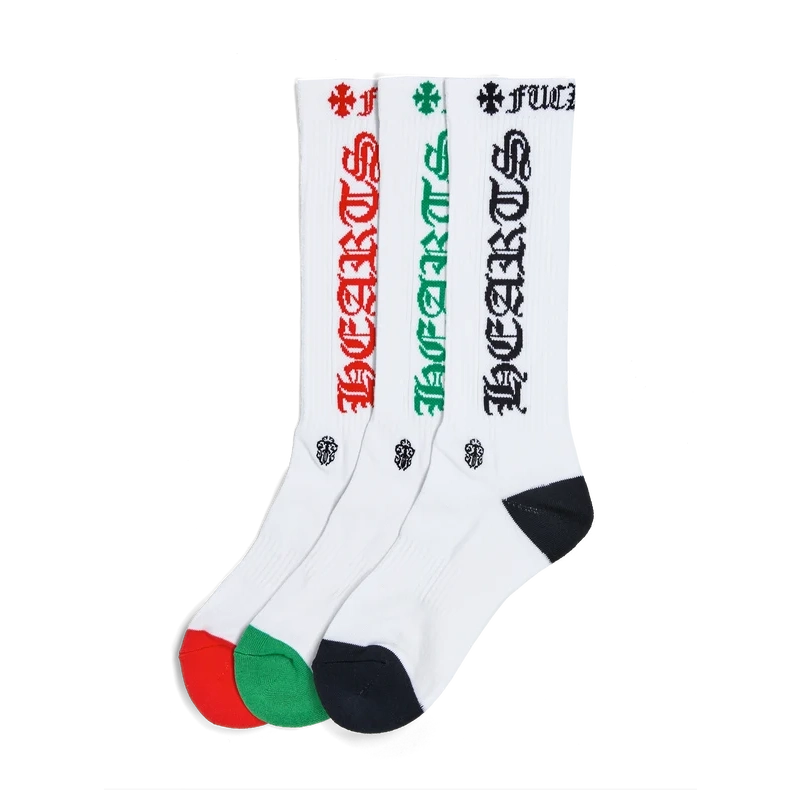 Chrome Hearts White Logo Socks