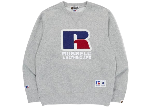 BAPE x Russell Crewneck Gray