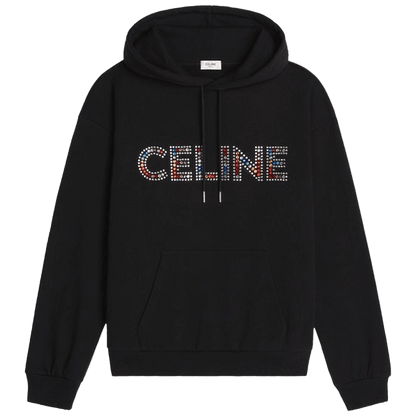 CELINE Rhinestones Hoodie 'Black/Multicolor'