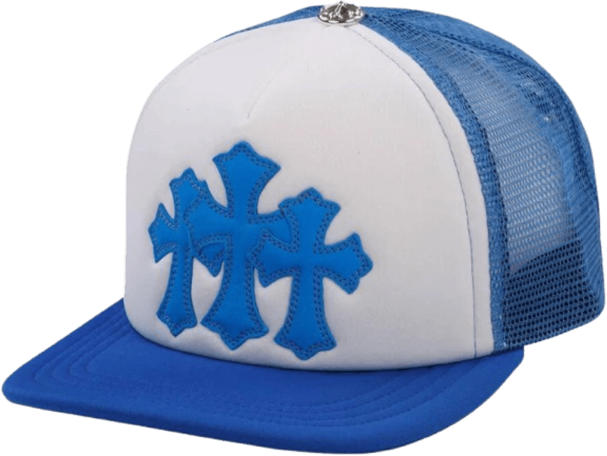 Chrome Hearts Cemetery Trucker Cap Blue/White