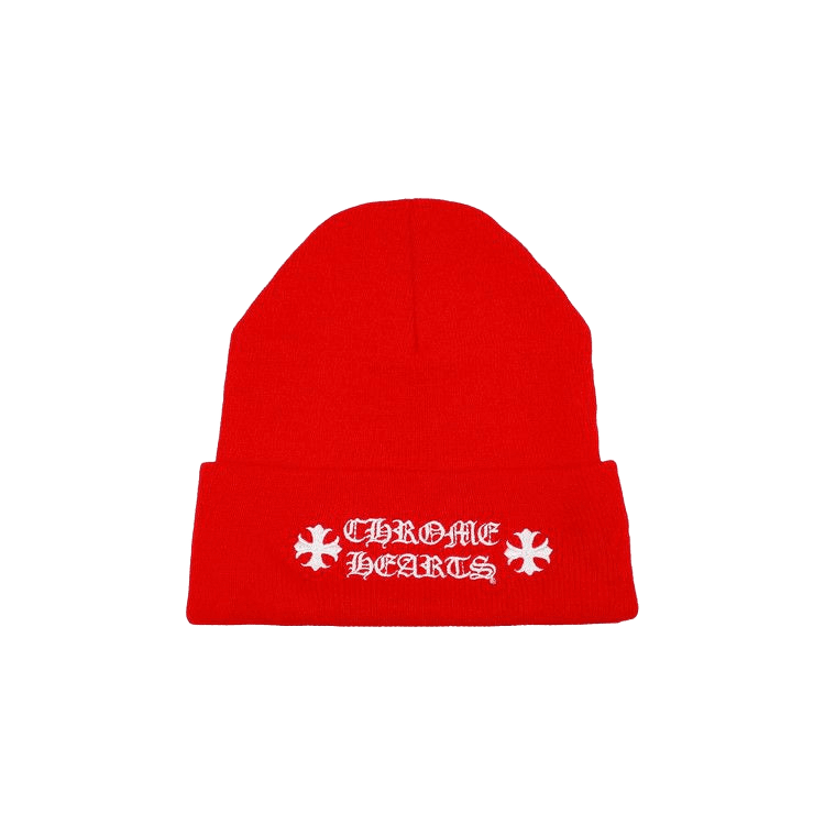 Chrome Hearts Red/White Beanie
