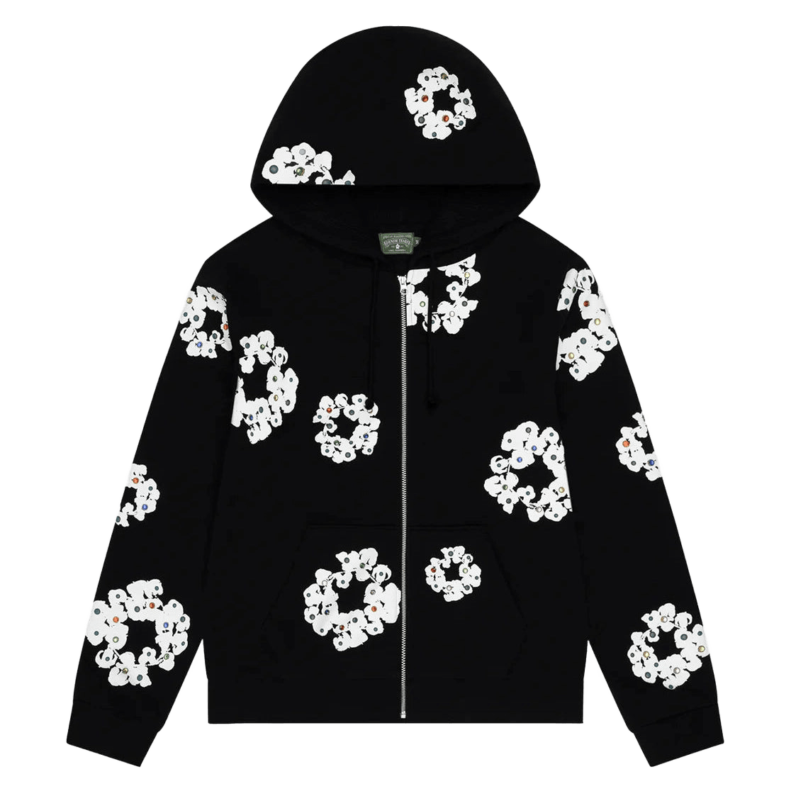 Denim Tears Men's Rhinestone Wreath Hoodie Black