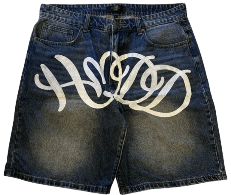 Happy Memories Don't Die HMDD 'Calligraphy' Jean Shorts