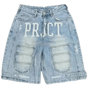 PRJCT Capri Blue Denim Shorts