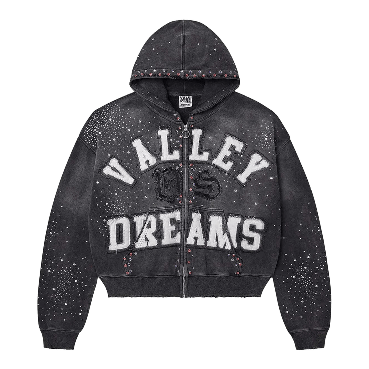 Vale Forever Classico Zip Up Hoodie Black