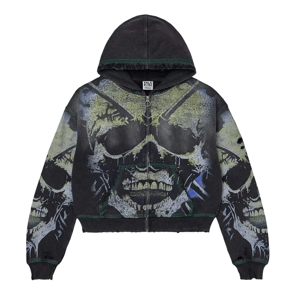 Vale Forever Grave Digger Zip Up Hoodie Black