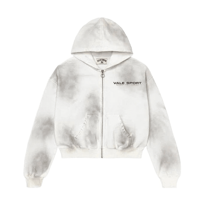Vale White Staple Zip Up