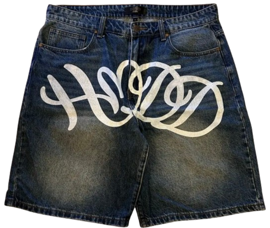 Happy Memories Don't Die HMDD 'Calligraphy' Jean Shorts