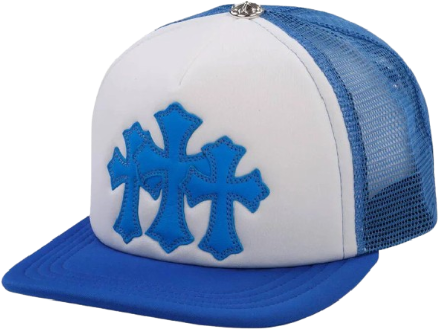 Chrome Hearts Cemetery Trucker Cap Blue/White