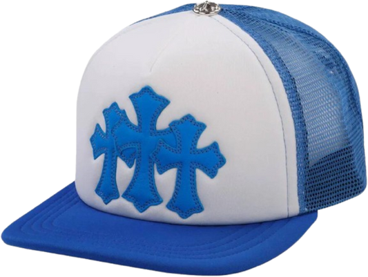 Chrome Hearts Cemetery Trucker Cap Blue/White