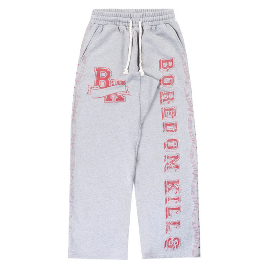 Boredom Kills Collegiate Sweats Grey/Red