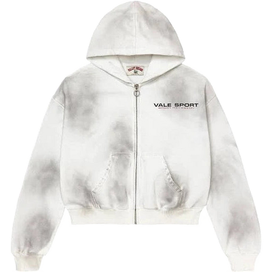 Vale White Staple Zip Up