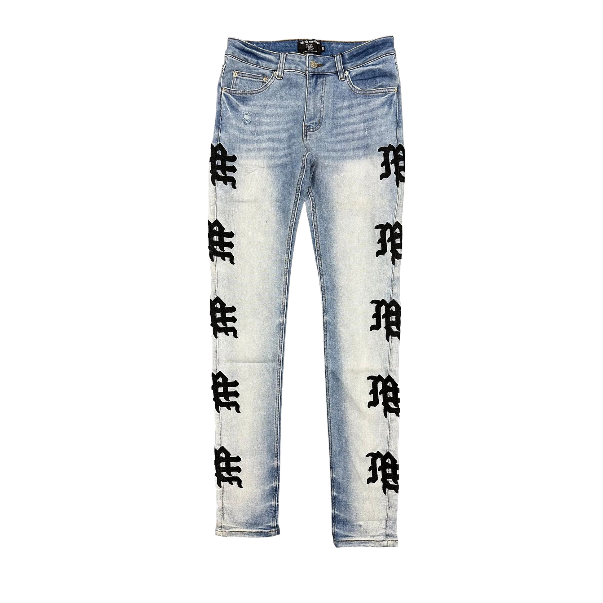 Mixed Emotion Jeans ME LOGO
