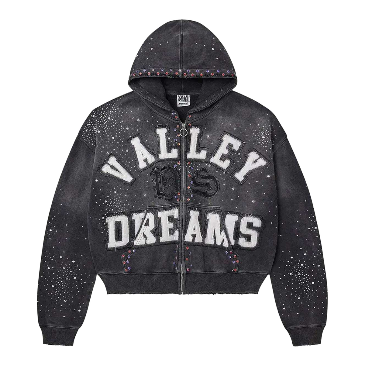 Vale Forever Classico Zip Up Hoodie Black