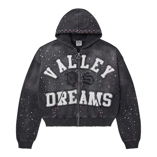 Vale Forever Classico Zip Up Hoodie Black