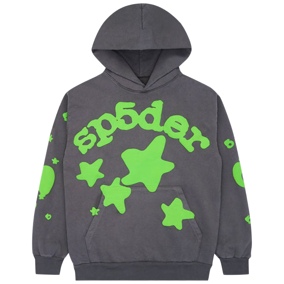 Sp5der Beluga Hoodie 'Slate Grey/Green'