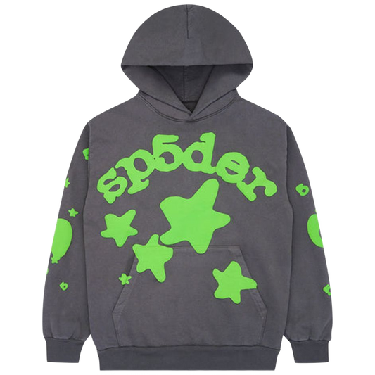 Sp5der Beluga Hoodie 'Slate Grey/Green'