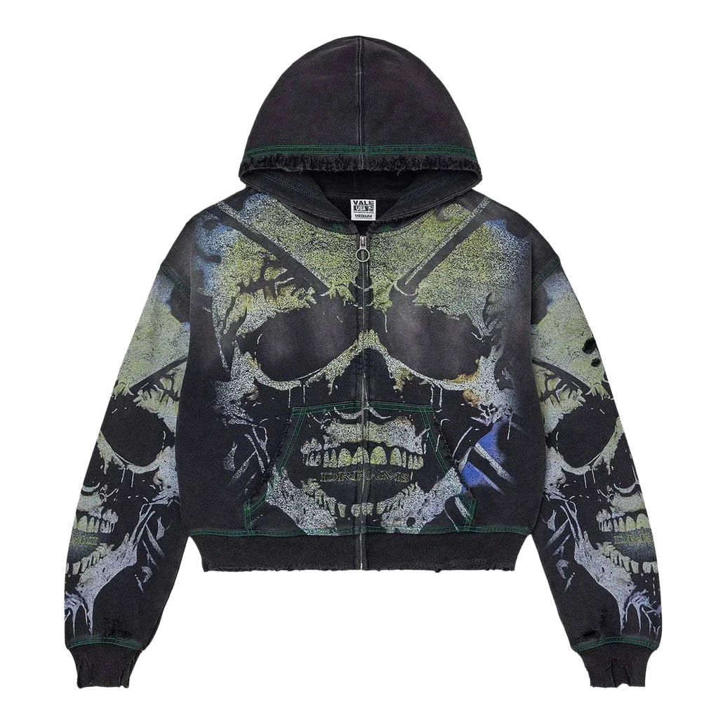 Vale Forever Grave Digger Zip Up Hoodie Black