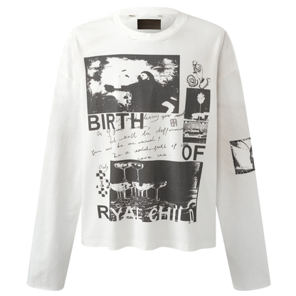 BORC 90s Hollywood Long Sleeve Tee White