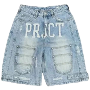 PRJCT Capri Blue Denim Shorts