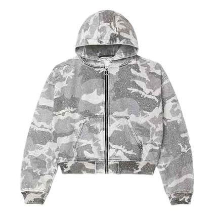 Vale Crystal Camo Work Jacket Grey