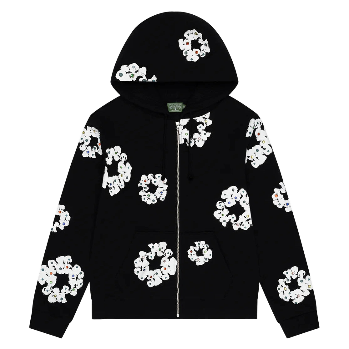 Denim Tears Men's Rhinestone Wreath Hoodie Black
